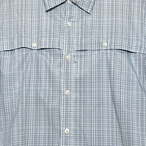 EXFFICIO Men's Blue Vented Outdoor Sportsman Long Sleeve Button Down Shirt Sz XL - Picture 3 of 7
